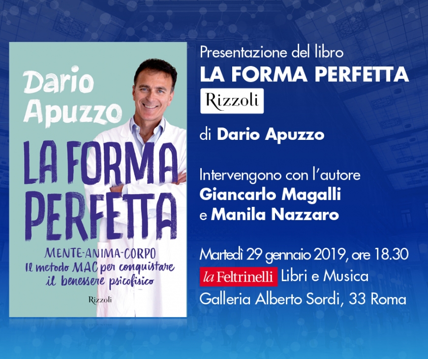 Presentazione del libro LA FORMA PERFETTA di Dario Apuzzo – Martedì 29 gennaio 2019, ore 18.30 Roma
