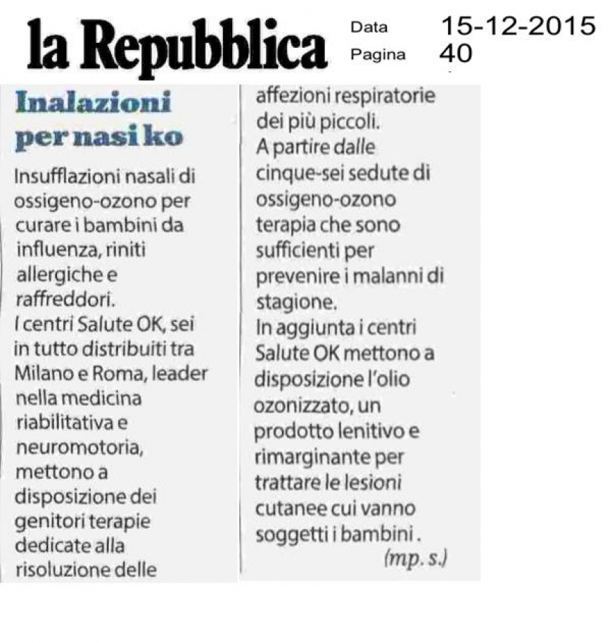 La Repubblica 15 dicembre 2015