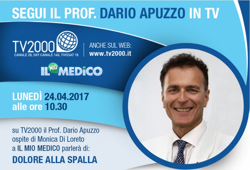 Dolori di spalla: i consigli del Pofessore Apuzzo in diretta lunedì 24.04 a Il Mio Medico